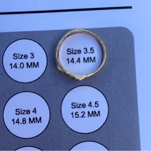 10k yellow gold nugget midi ring - Picture 3 of 3